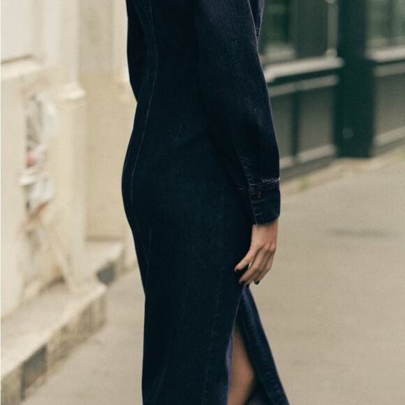 ZARA DENIM SHIRTDRESS ZW COLLECTION - Picture 5 of 13